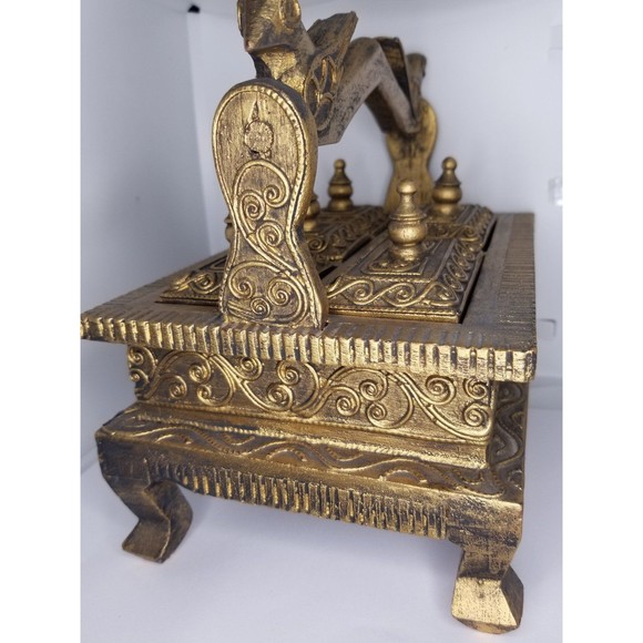 Vintage Handmade Wooden Kitchen Spice Box 5 Compartments - Picture 11 of 12